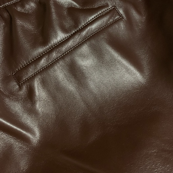 Rachel Zoe Faux Leather Pants 3x Cognac Brown - Picture 6 of 7
